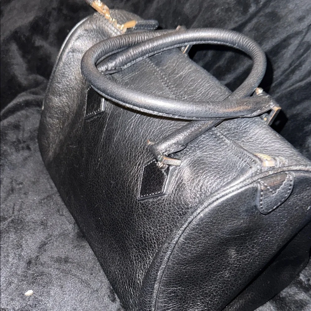 Brooks Brothers Black Pebbled Leather Satchel - Picture 5 of 12